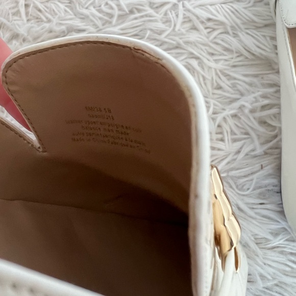 Karl Lagerfeld White Gold Bow Loafers fits like an 8- donating 10/10 - Picture 7 of 8